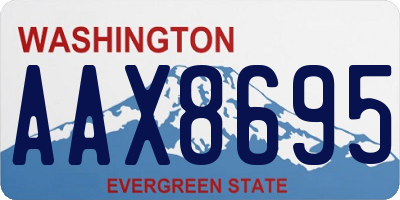 WA license plate AAX8695