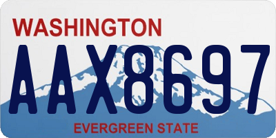 WA license plate AAX8697