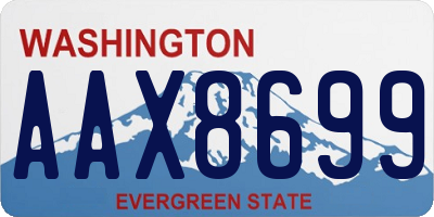 WA license plate AAX8699