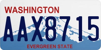 WA license plate AAX8715