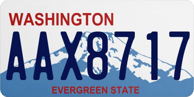 WA license plate AAX8717
