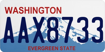 WA license plate AAX8733