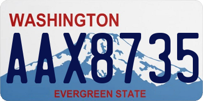 WA license plate AAX8735