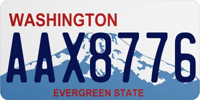 WA license plate AAX8776