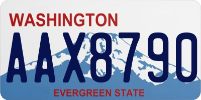 WA license plate AAX8790