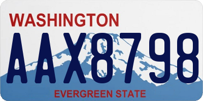 WA license plate AAX8798
