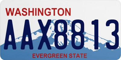 WA license plate AAX8813