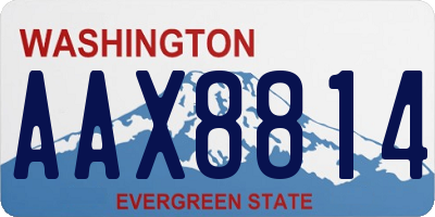 WA license plate AAX8814