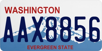 WA license plate AAX8856