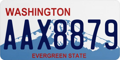 WA license plate AAX8879