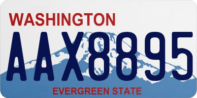 WA license plate AAX8895