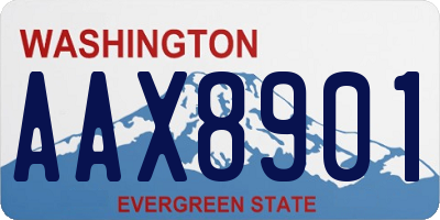 WA license plate AAX8901
