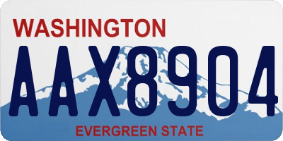 WA license plate AAX8904