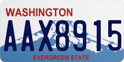 WA license plate AAX8915