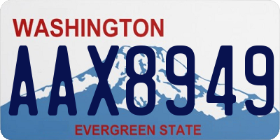 WA license plate AAX8949