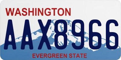 WA license plate AAX8966