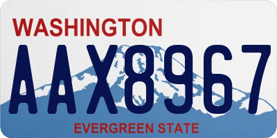 WA license plate AAX8967