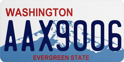 WA license plate AAX9006