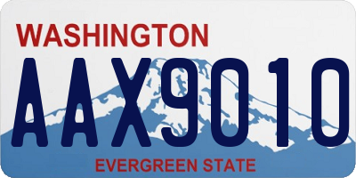 WA license plate AAX9010