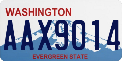 WA license plate AAX9014