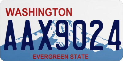 WA license plate AAX9024