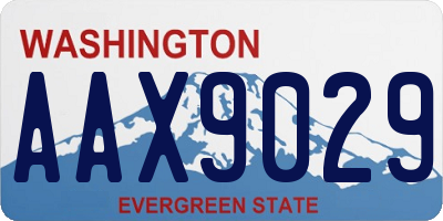 WA license plate AAX9029
