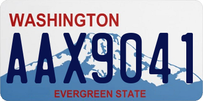 WA license plate AAX9041