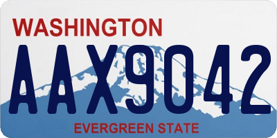 WA license plate AAX9042