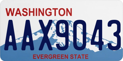 WA license plate AAX9043