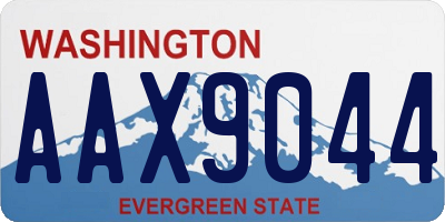 WA license plate AAX9044