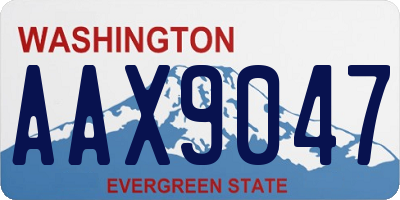 WA license plate AAX9047