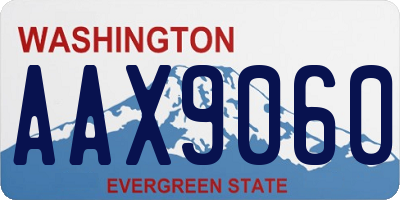 WA license plate AAX9060