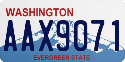WA license plate AAX9071