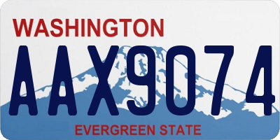 WA license plate AAX9074