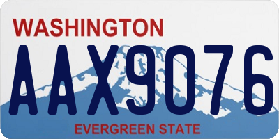 WA license plate AAX9076