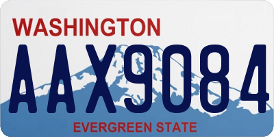 WA license plate AAX9084