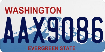 WA license plate AAX9086