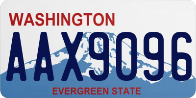 WA license plate AAX9096