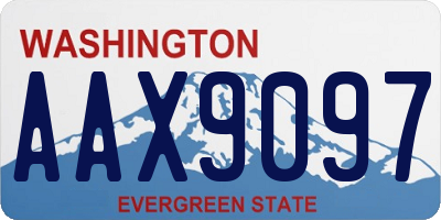 WA license plate AAX9097