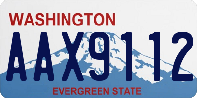 WA license plate AAX9112