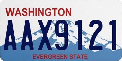 WA license plate AAX9121