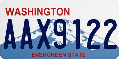 WA license plate AAX9122