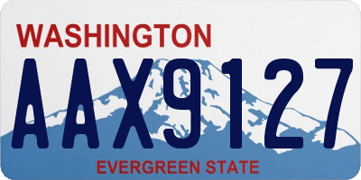 WA license plate AAX9127