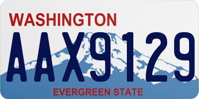 WA license plate AAX9129