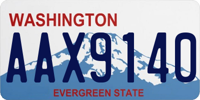 WA license plate AAX9140