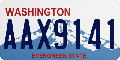 WA license plate AAX9141