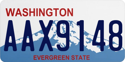 WA license plate AAX9148