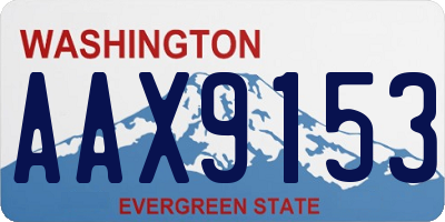 WA license plate AAX9153