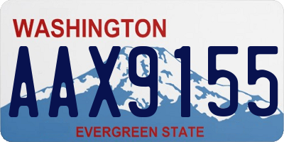 WA license plate AAX9155