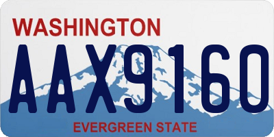 WA license plate AAX9160